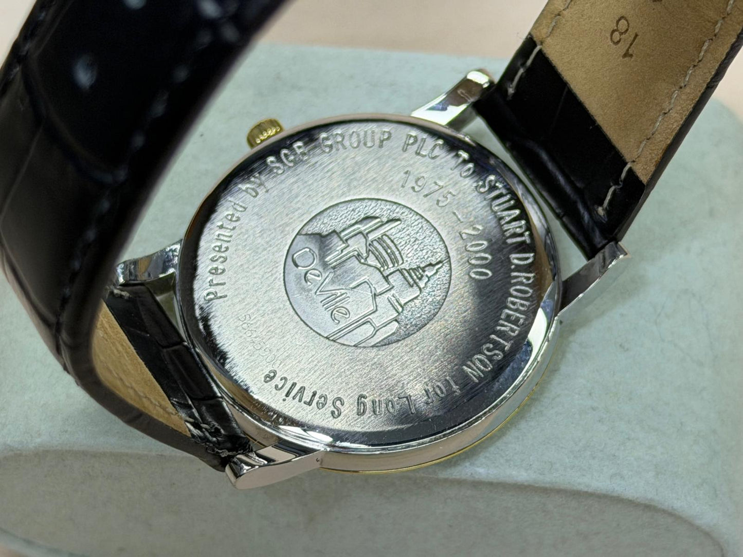 OMEGA De Ville – Gold Guilloché Dial, Date, Dress Watch (Vintage)