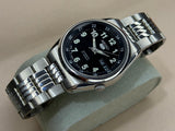 SEIKO 5 – Black Dial, Automatic, Day-Date Wristwatch (Vintage)