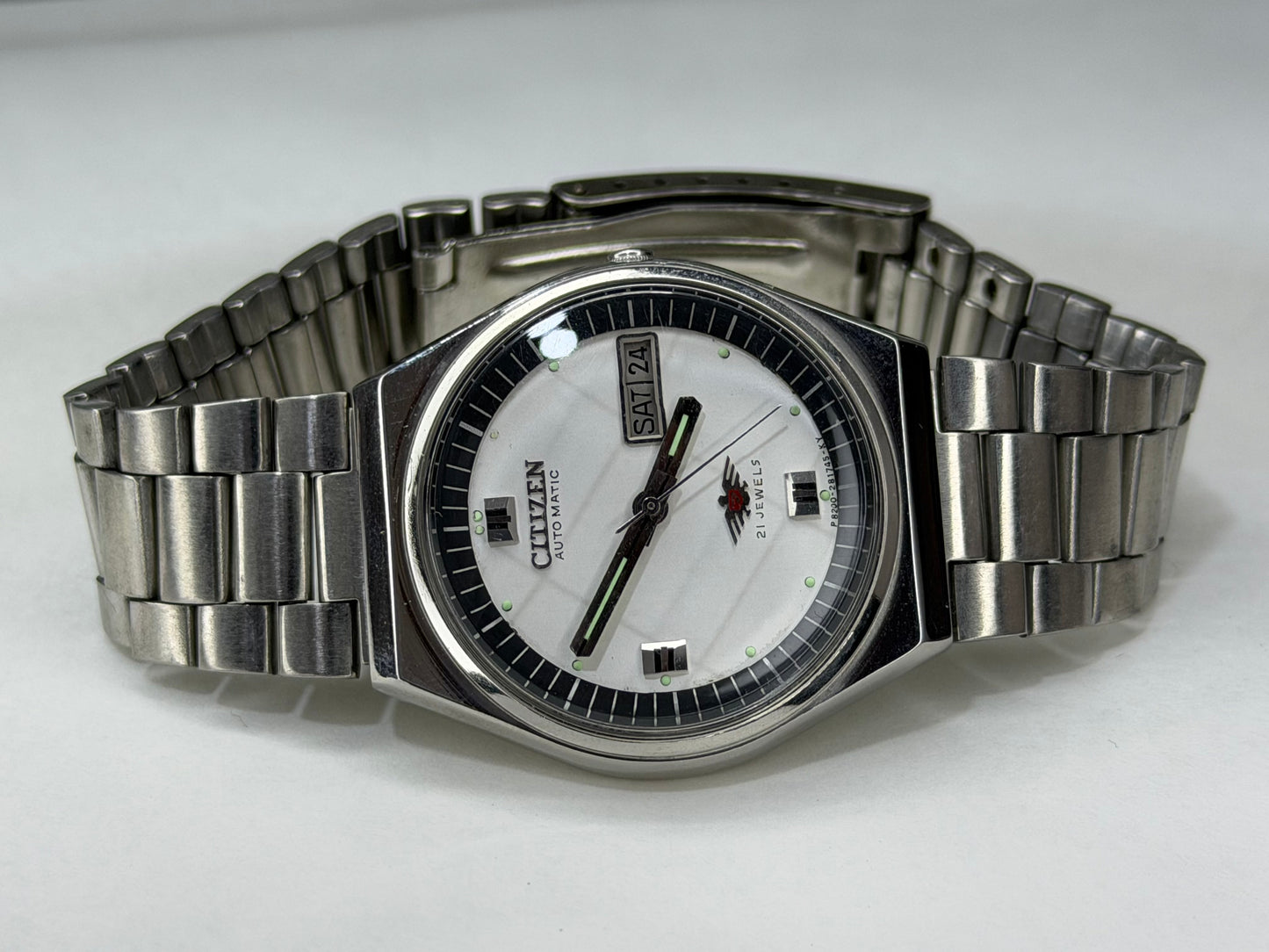 CITIZEN Automatic – Silver Dial, Day-Date, Vintage Wristwatch