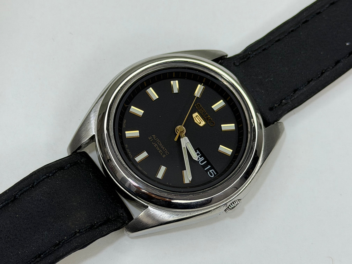SEIKO Automatic – Black Dial, Day-Date, Dress Watch (Vintage)