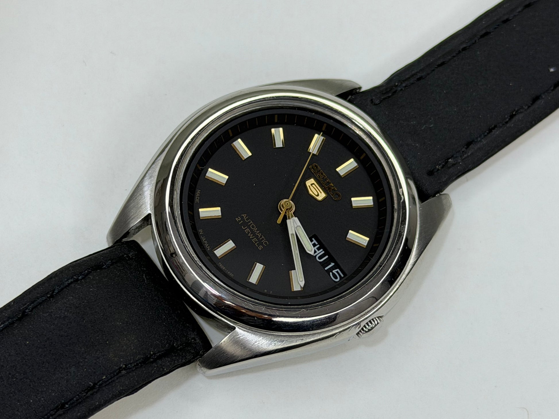 SEIKO Automatic – Black Dial, Day-Date, Dress Watch (Vintage)