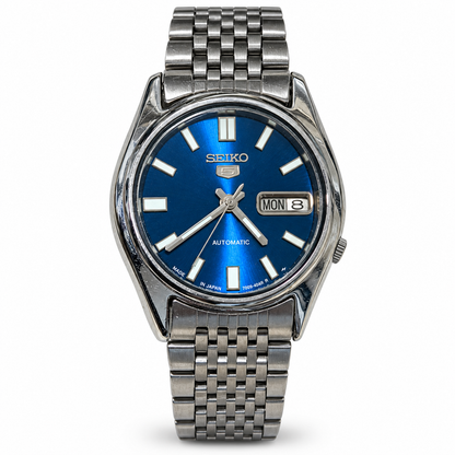 Seiko 7009 Automatic — Custom Metallic Blue Dial, 34mm | W0071 — main photograph