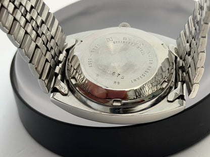 Vintage Seiko 5 rectangular silver dial watch original photo