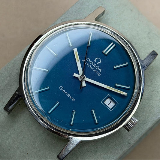 OMEGA Genève Automatic – Blue Sunburst Date Dial
