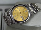 SEIKO 5 – Automatic, Gold Dial, Day-Date Watch (Vintage)