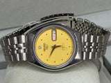 SEIKO 5 – Automatic, Gold Dial, Day-Date Wristwatch (Vintage)