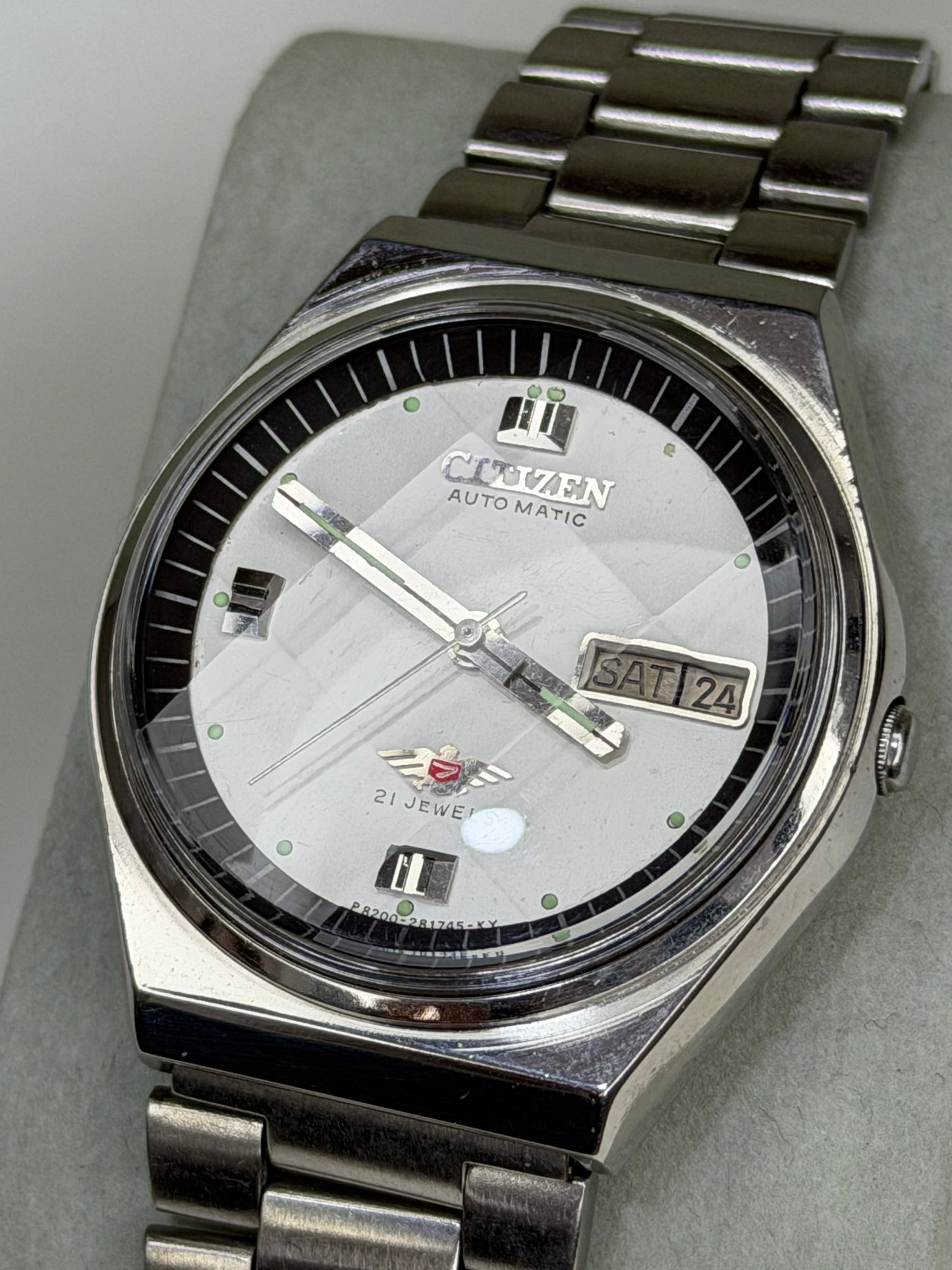 CITIZEN Automatic – Silver Dial, Day-Date, Vintage Wristwatch