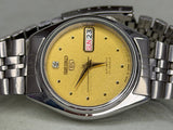 SEIKO 5 – Automatic, Gold Dial, Day-Date Wristwatch (Vintage)