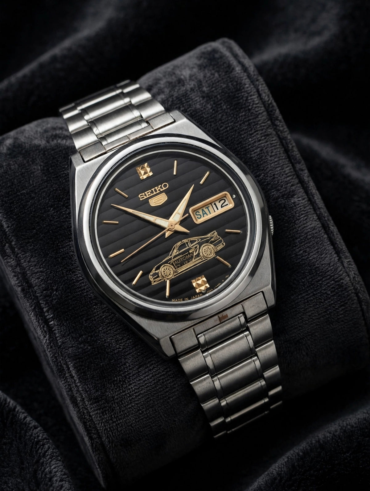 Classic Seiko 5 automatic Japanese mens watch Porsche 911 Turbo Dial