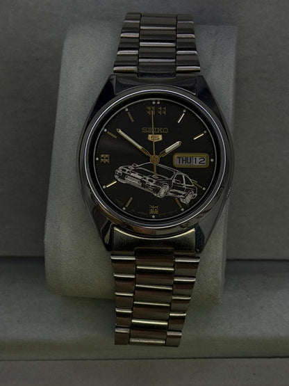 Vintage Seiko with custom engraved dial Ford 1980s Serria