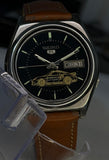 Seiko 5 Automatic Day-Date Black Dial w/ Car Motif