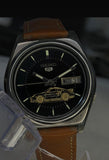 Seiko 5 Automatic Day-Date Black Dial w/ Car Motif