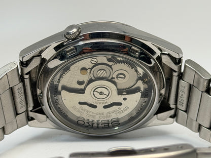 Seiko 5 silver grid dial automatic watch — original photograph