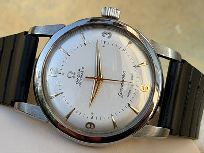 Omega Seamaster Automatic Calibre 501 — Repainted Silver Dial — photograph 3