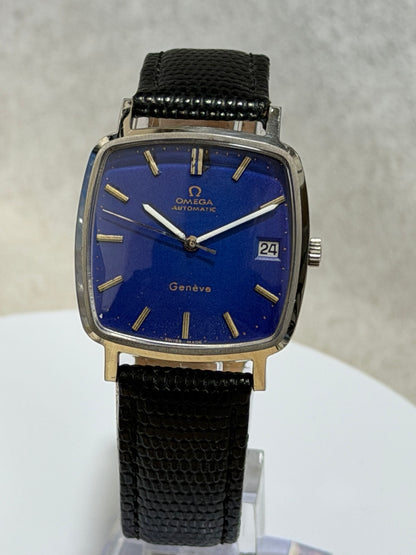 W0061 Omega Geneve blue repainted dial — original photograph 1