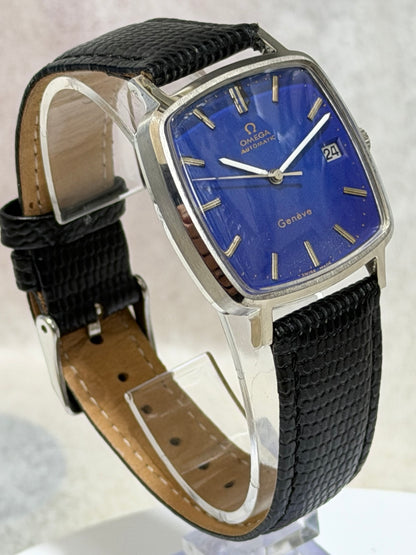 W0061 Omega Geneve blue repainted dial — original photograph 3